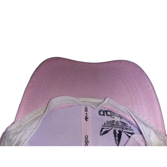 Adidas Logo Pink Baseball Hat Adjustable Buckle Strap Unisex Pink Cap One Size - Picture 8 of 10